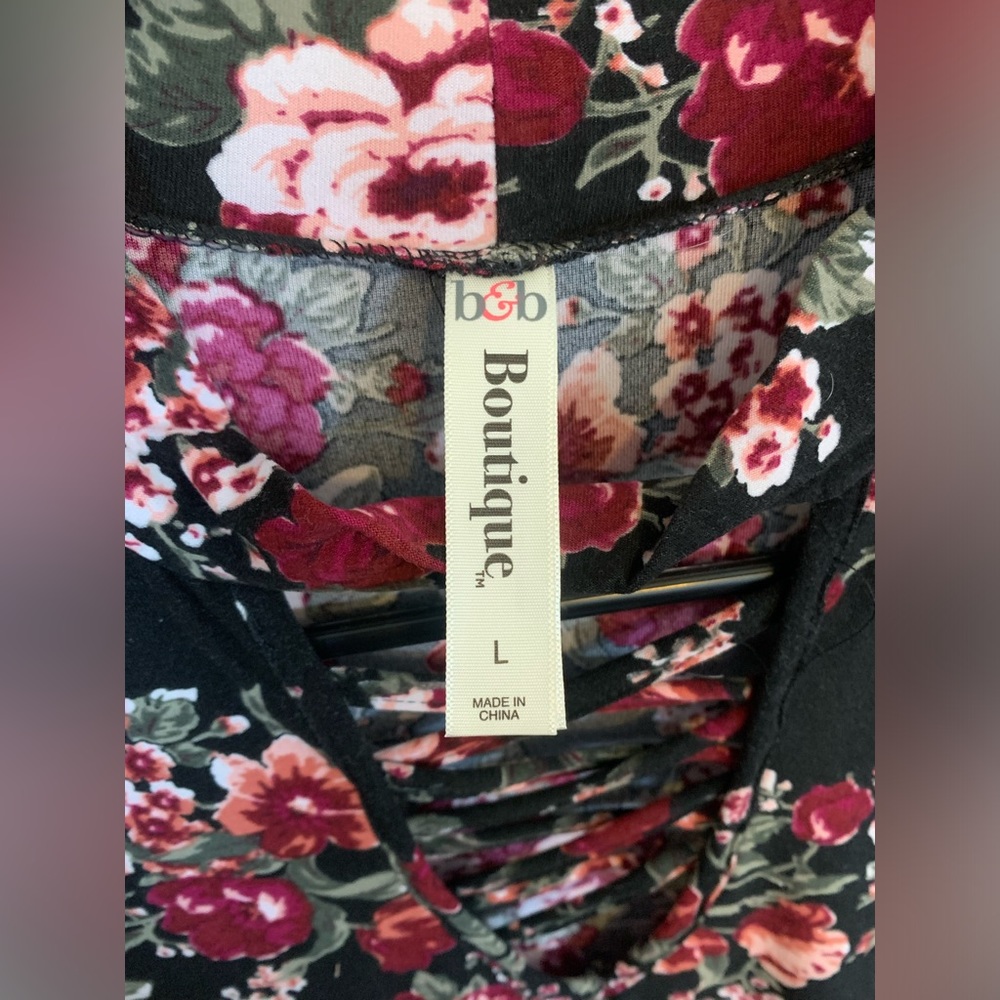 Floral black dress